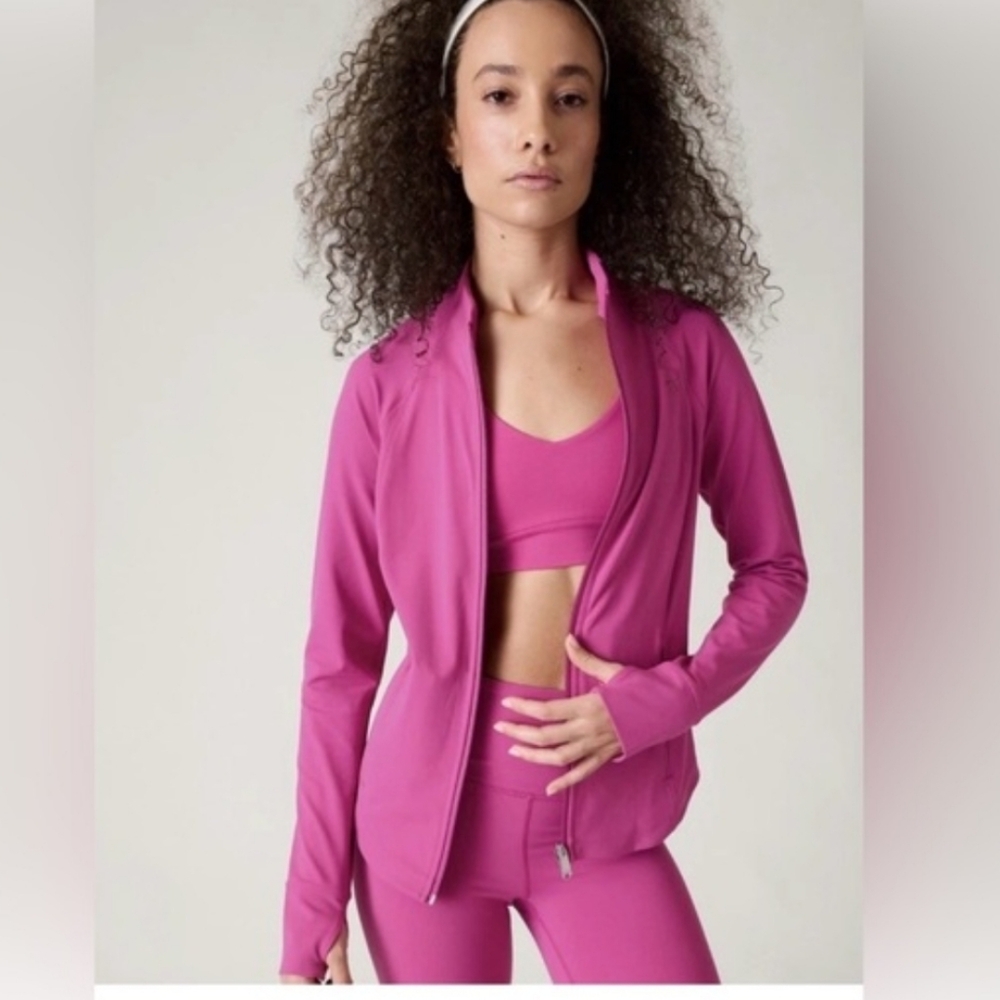 Athleta Salutation Jacket Fuchsia Size XSmall